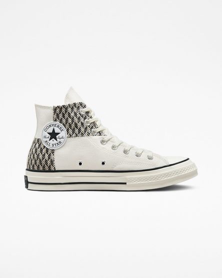 Men's Converse Chuck 70 Patchwork High Top Shoes Beige / White / Black | AU 6935ED